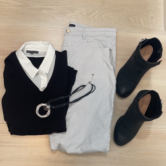 FDJ FRENCH DESIGN JEANS  WHITE & BLACK 16 - Picture 3 of 10